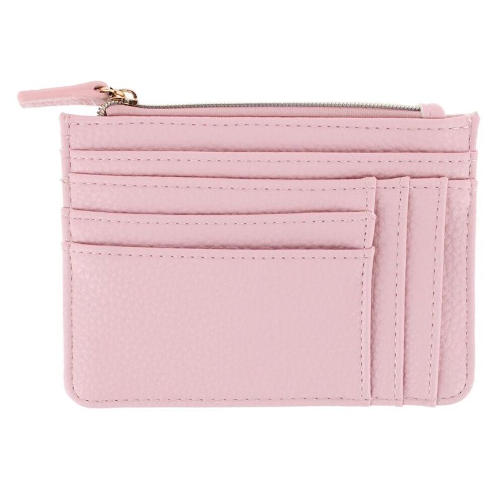 Julia Buxton Women's Colorful Premium Faux Leather Slot Coin Case Purse